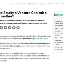 Private Equity e Venture Capital: o que  melhor?